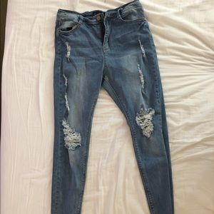 Missguided high waist skinny jeans